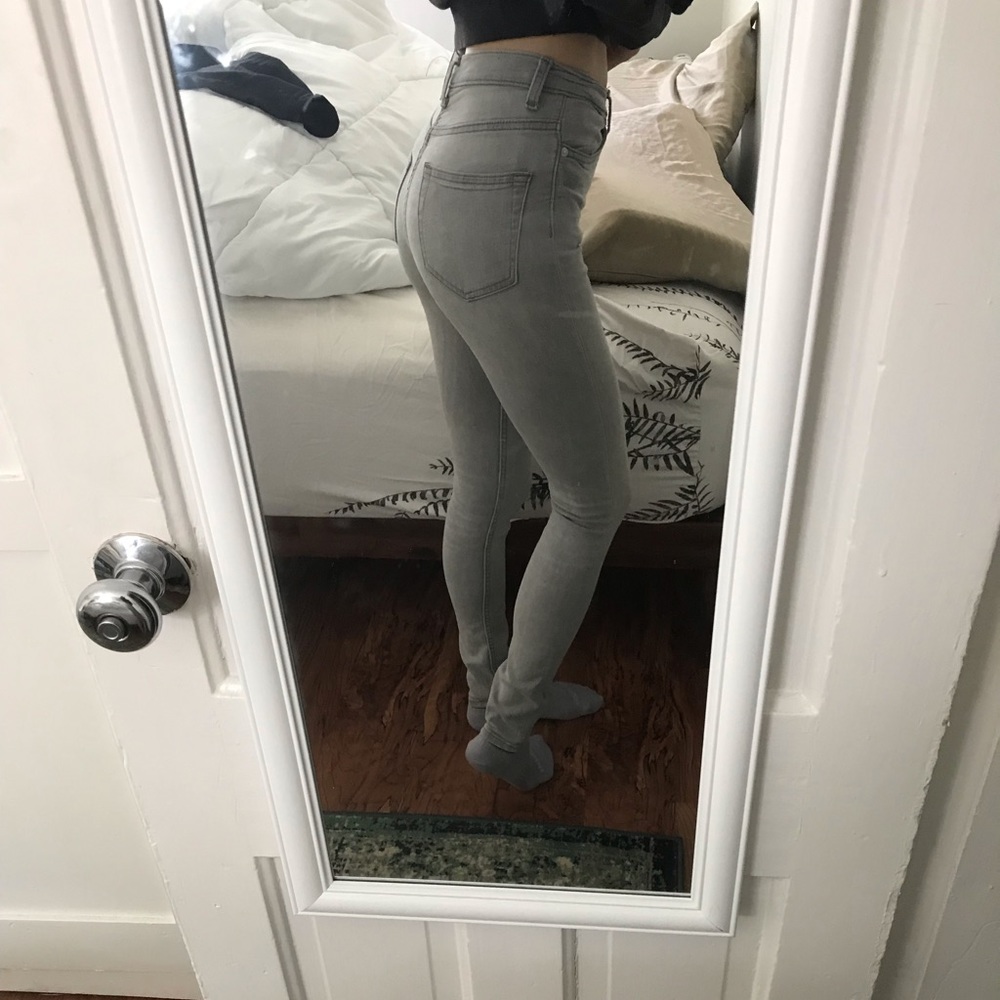 Weekday grey High waisted skinny jeans